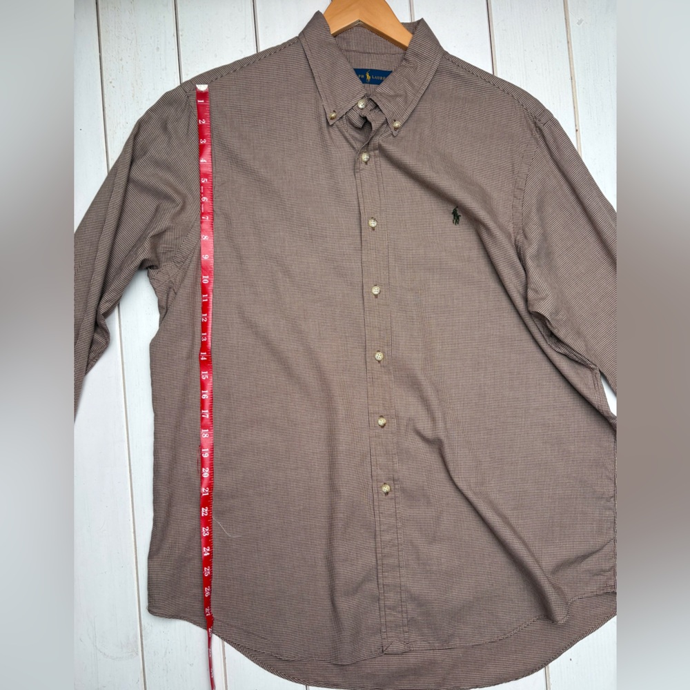 Ralph Lauren Brown Microcheck Button-Down Shirt - Picture 10 of 13
